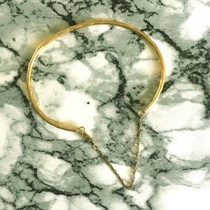 14k yellow gold thin cuff bracelet